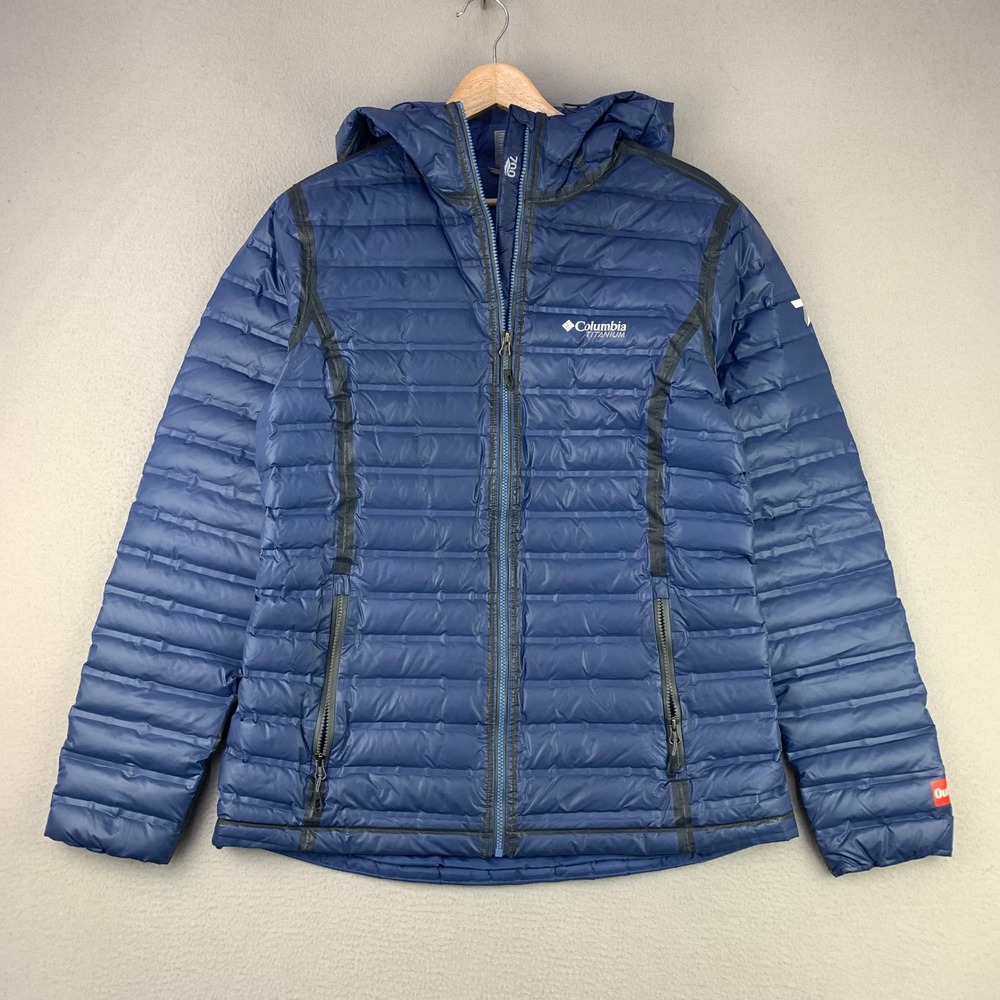 Columbia Titanium OutDry Down Jacket Womens Medium 700‎ Fill Hoody Puffer Coat